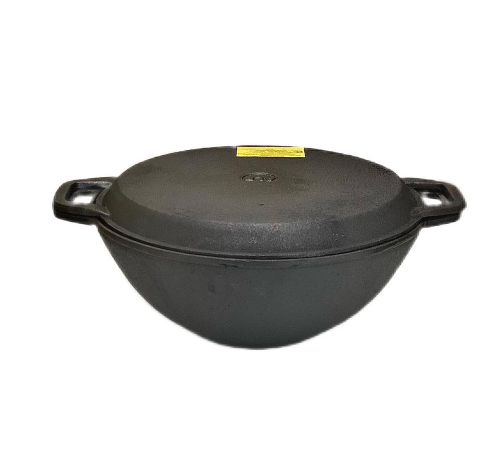 цена Cast iron cauldron with cast iron lid 8l