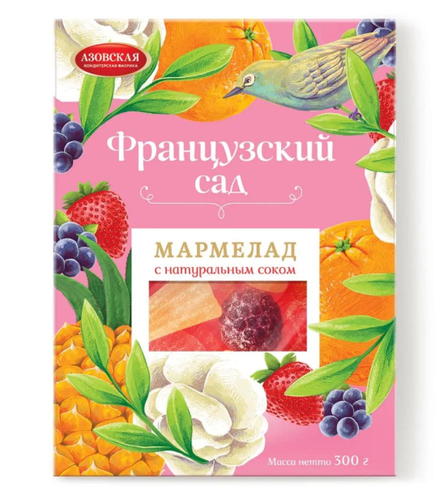 Azovskaya Jelly marmalade French Garden with natural juice 300 g azov assorted milk candies 300g