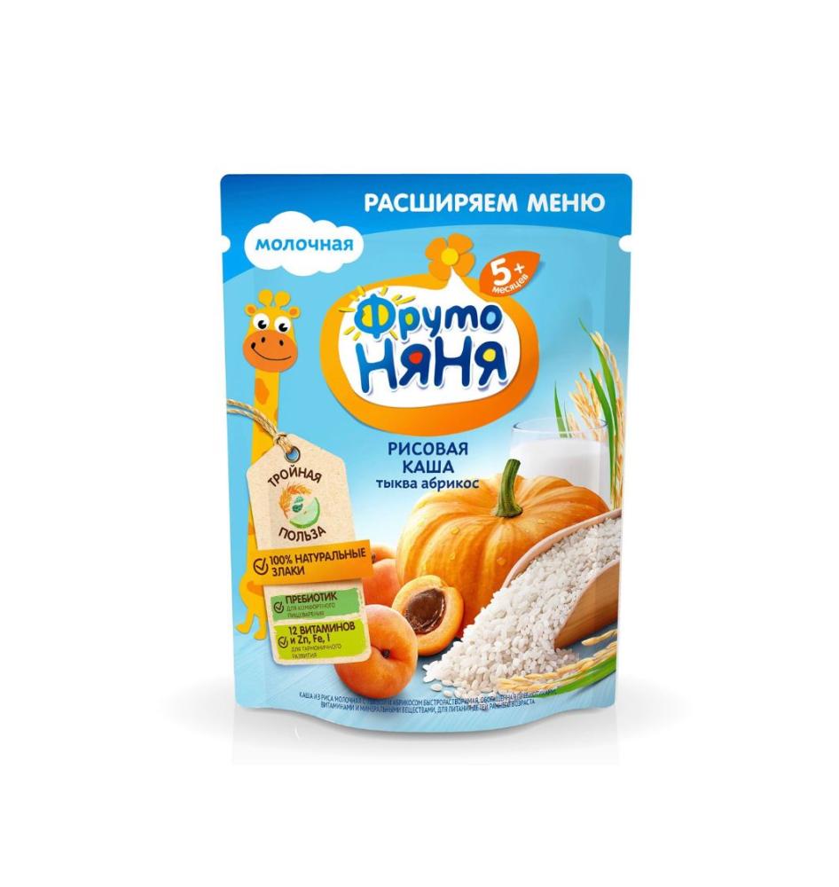 цена FrutoNyanya Porridge milk rice with pumpkin and apricots from 5 months 200g
