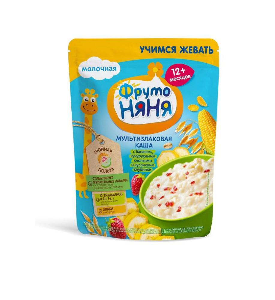 FrutoNyanya Milk porridge multi-cereal banana corn flakes and strawberry from 12 months 200g first mint flavored sugar free chewing gum 200 pieces free shi̇ppi̇ng