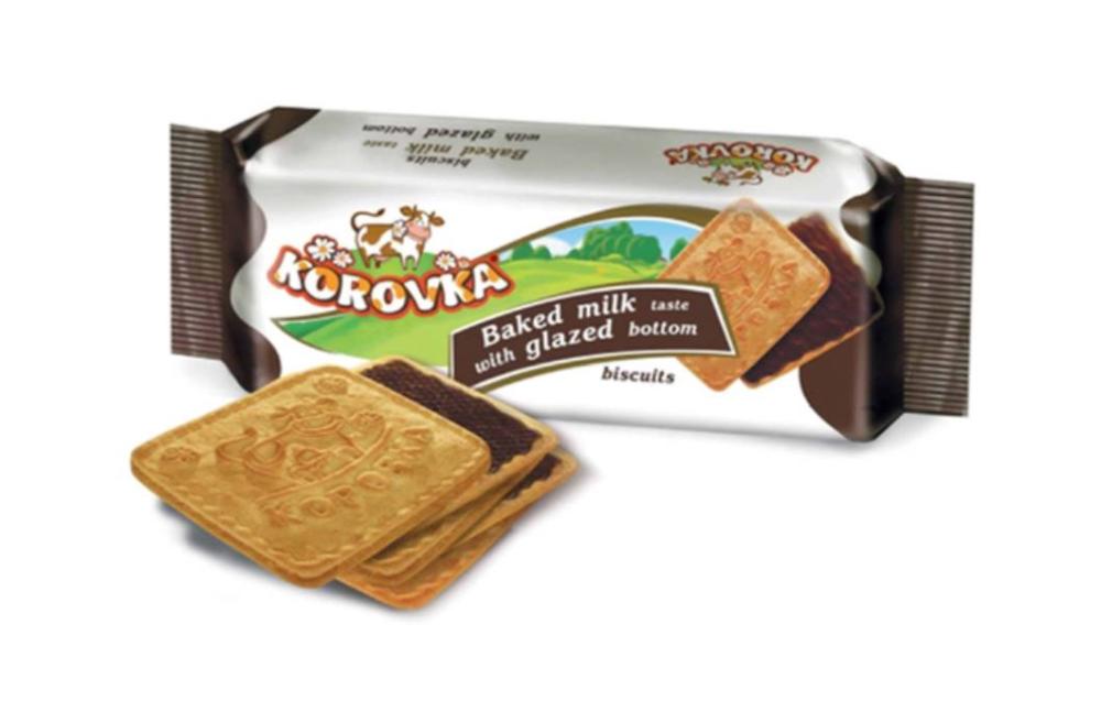 Cookies Korovka Baked milk with glaze 115g confectionery