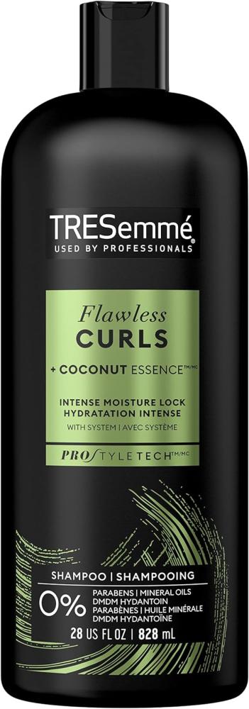TRESemmé Flawless Curls Moisturizing Shampoo For Curly Hair Formulated With Pro Style Technology 28oz hair salon beauty salon tool cart with drawer type locker movable multifunctional hair care cart barber cabinet