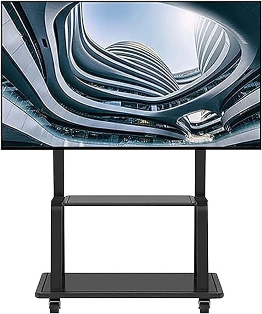 Mobile TV Stand SH100SF Rolling Cart Trolley for 42-100 Inch LED LCD LED Flat Panels Floor TV Mount with Wheels 2 Shelves Height Adjustable Max VESA 150kg washing machine stand adjustable wheel base fridge stand refrigerator movable washer holder heavy duty leg raiser