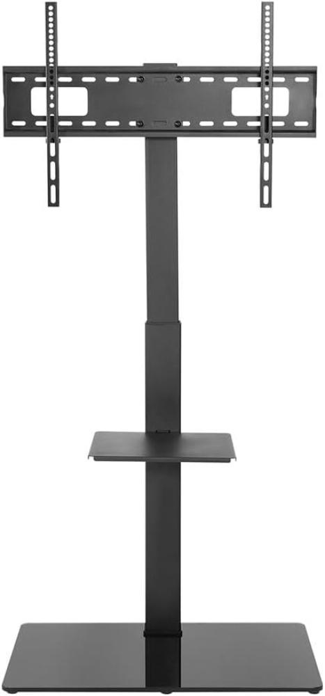 Skill Tech SH-18FS, TV Floor Stand With Single Shelf, Max.Capacity: 40kg (88lbs), Max vesa 600x400mm, Fine Texture Black, Floor Stands