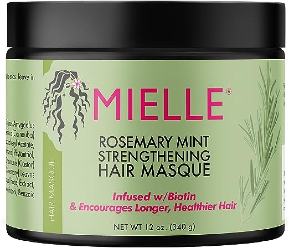 mielle organics rosemary mint strengthening shampoo infused with biotin cleanses and helps strengthen weak and brittle hair 12 ounces Mielle Organics Mielle Rosemary Mint Strengthening Hair Masque
