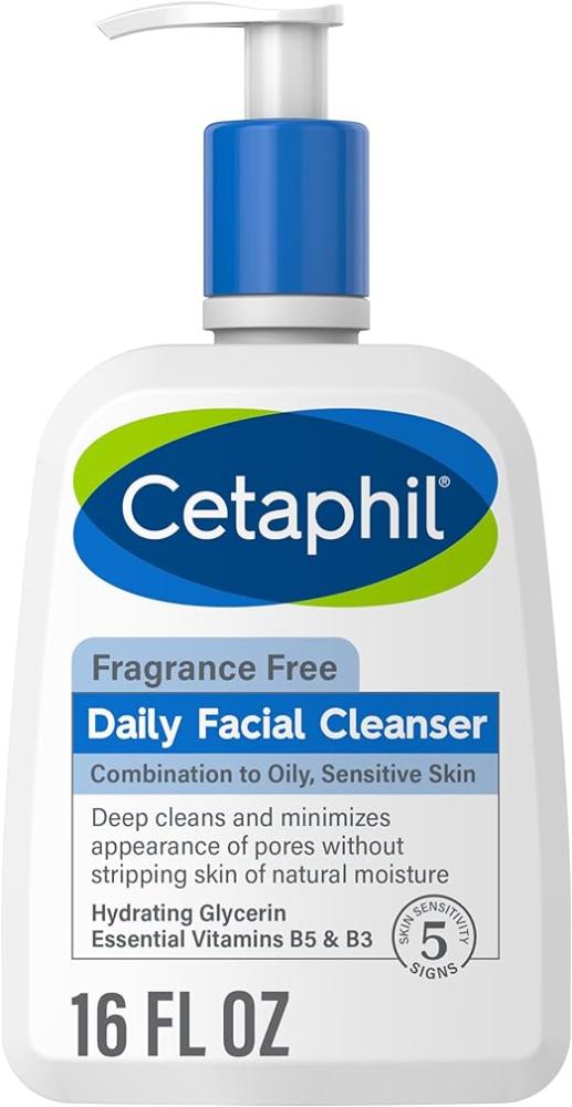Cetaphil Daily Facial Cleanser FF - 16 oz kemei km 2199 5 in 1 electric plucking facial cleanser to the dead skin facial massage instrument combination holiday gift