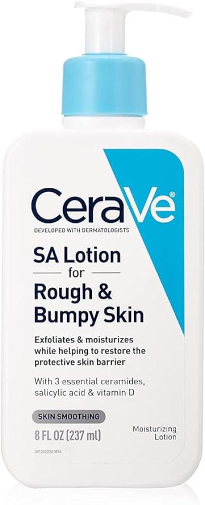 CeraVe SA Lotion for Rough Bumpy Skin (237ml, 8oz) cerave body wash with salicylic acid fragrance free exfoliates rough and bumpy skin 10 fl oz 296 ml
