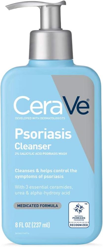 CeraVe Cleanser for Psoriasis Treatment, 8 Oz, 8 Fl Oz 20g psoriasis cream skin care cream psoriasis skin cream dermatitis eczematoid eczema anti itching pruritus ointment treatment