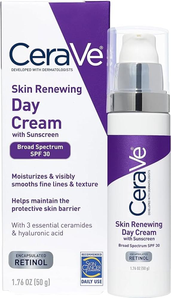 cera ve skin renewing day cream spf 30 anti aging face cream peptide cream remove wrinkles fine lines tightening loose skin care lifting firming moisturizing day cream