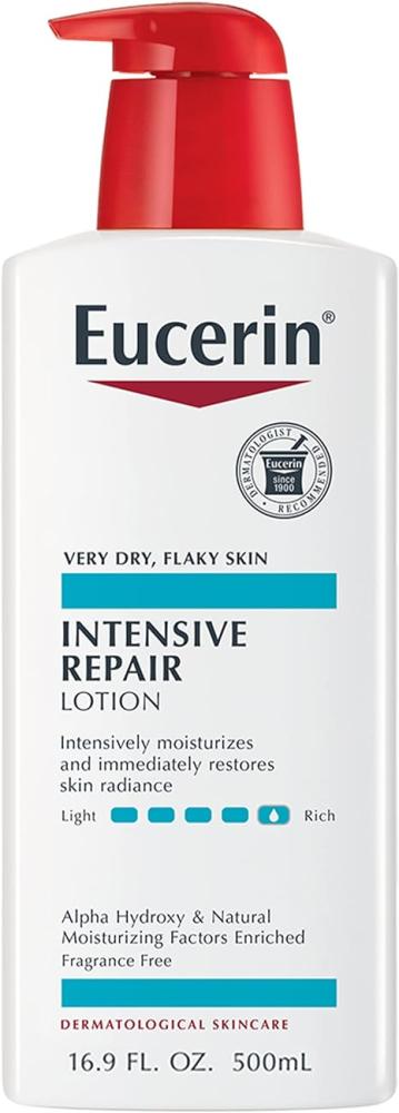 Eucerin Intensive Repair Body Lotion, Lotion for Very Dry Skin, 16.9 Fl Oz Pump Bottle eucerin cream advanced repair fragrance free 16 oz 454 g