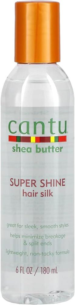 Cantu Shea Butter Super Shine Hair Silk, 6 fl oz (180 ml) cantu shea butter for natural hair conditioning creamy hair lotion 12 ounce 335 ml