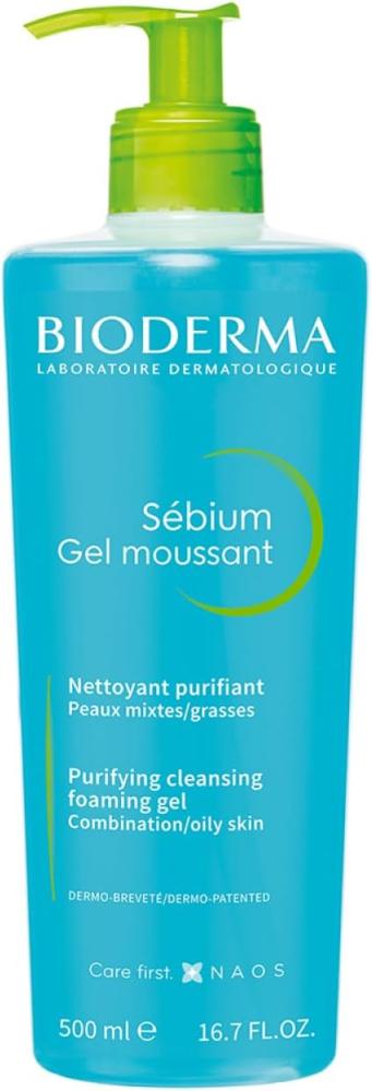 Bioderma Sebium Purifying Cleansing Foaming Gel - Combination to Oily Skin, 500ml bioderma sebium gel moussant foaming gel 200ml blue online