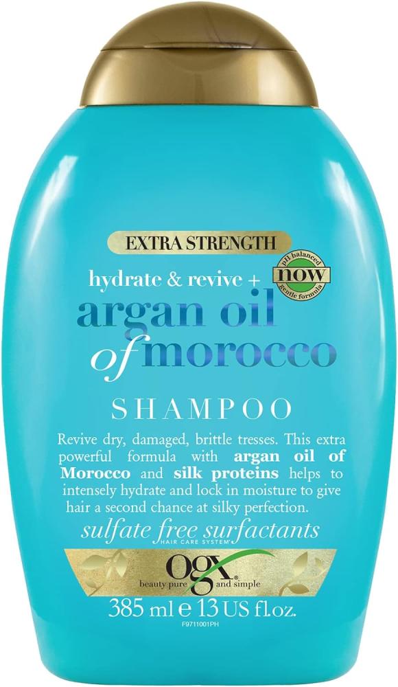 OGX Extra Strength Hydrate and Revive+ Argan Oil of Morocco Shampoo, 385 ml l oreal paris shampoo elvive extraordinary oil nourishing for dry to very dry hair 400 ml