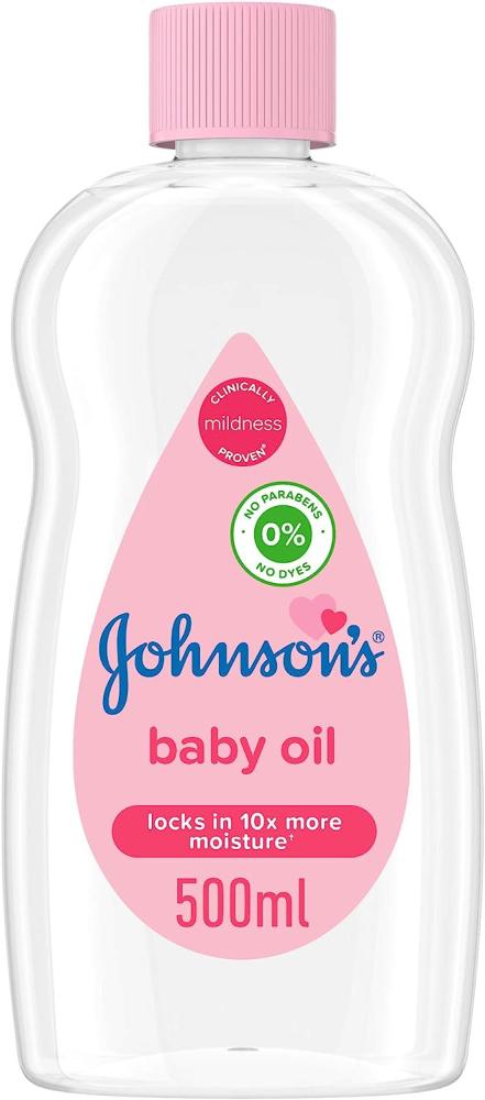 Johnsons Baby Moisturising Oil, 500ml in baby romper 0 2 years old baby 2021 spring and autumn long sleeved printed one piece doll collar foreign style romper with hat