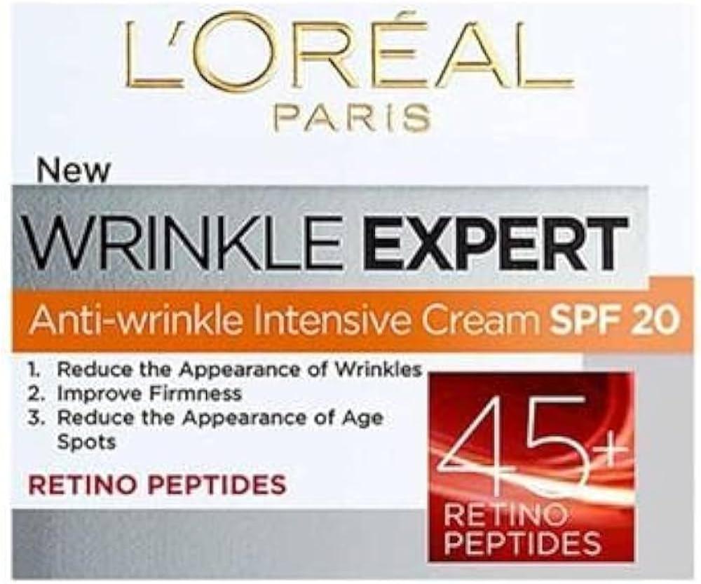 LOreal Paris Wrinkle Expert Anti-Wrinkle Expert 45+ SPF20 Cream 50ml vibrant glamour retinol face serum lifting firming fine lines anti wrinkle anti aging deep moisturizing whitening essence 30ml
