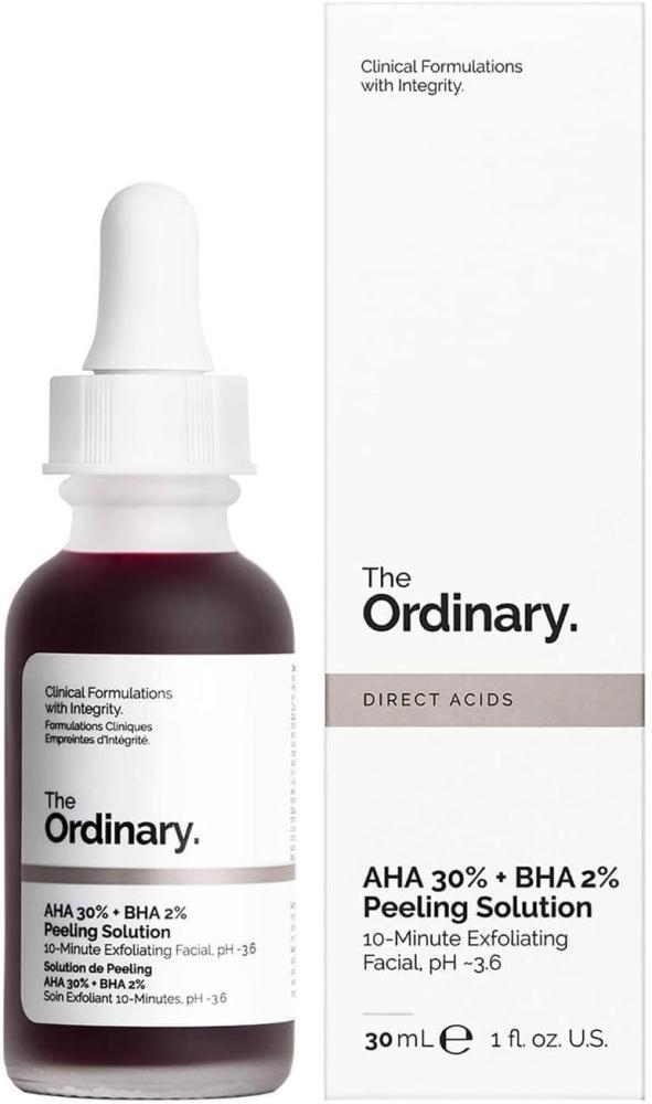The Ordinary Aha 30% + Bha 2% Peeling Solution, 30ml the purest solutions revitalizing skin tone evening facial peeling serum 30 ml aha 10% bha 2% revitalizing skin renewal