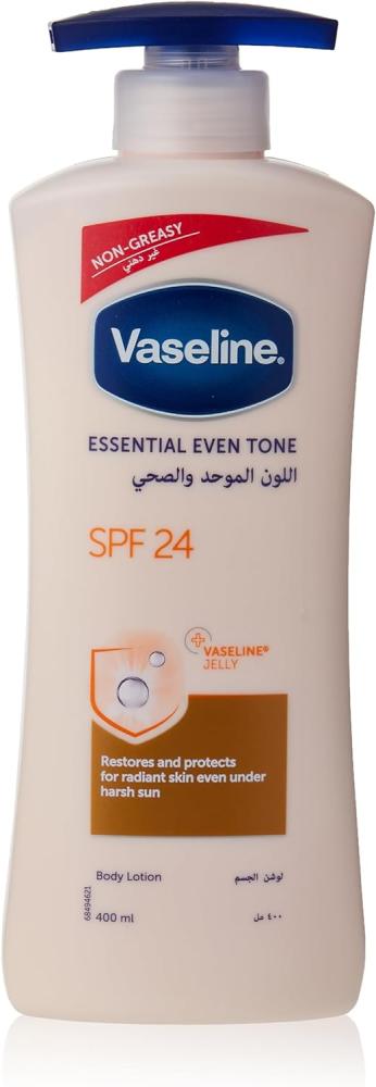 vaseline intensive care healthy even tone body lotion with vitamin b3 and spf 10 400 ml Vaseline Body Lotion Essential Even Tone UV Lightening with Vitamin B3 for Fair Even Toned Skin, 400ml