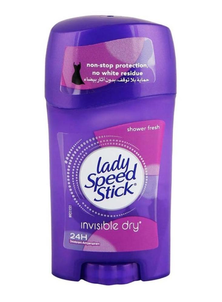 Lady Speed Stick Shower Fresh Invisible Dry Anti-Perspirant Deodorant for Women - 40 g nivea men antiperspirant stick black and white invisible 1 4 oz 40 ml