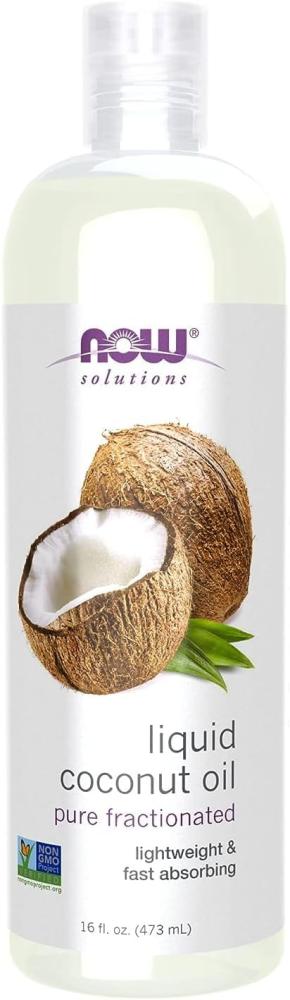 NOW Solutions Liquid Coconut Oil, 16-Ounce jojoba oil moisturizing base oil skin care facial massage oil 100ml body oil base massage oil beauty products skin care products
