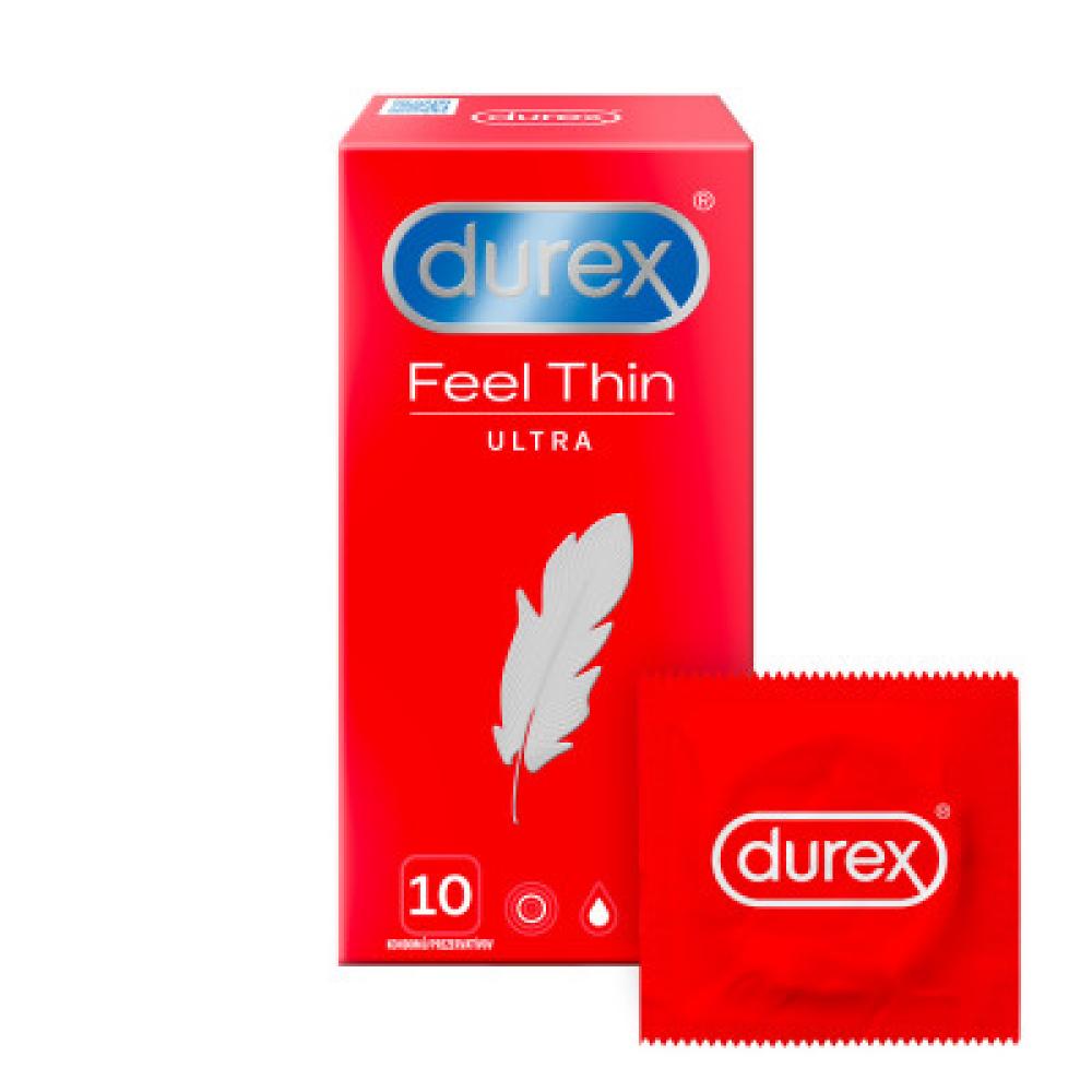 Durex Thin Feel Lubricated Condoms for Men - 12 Pieces condoms durex feel smooth 12pcs