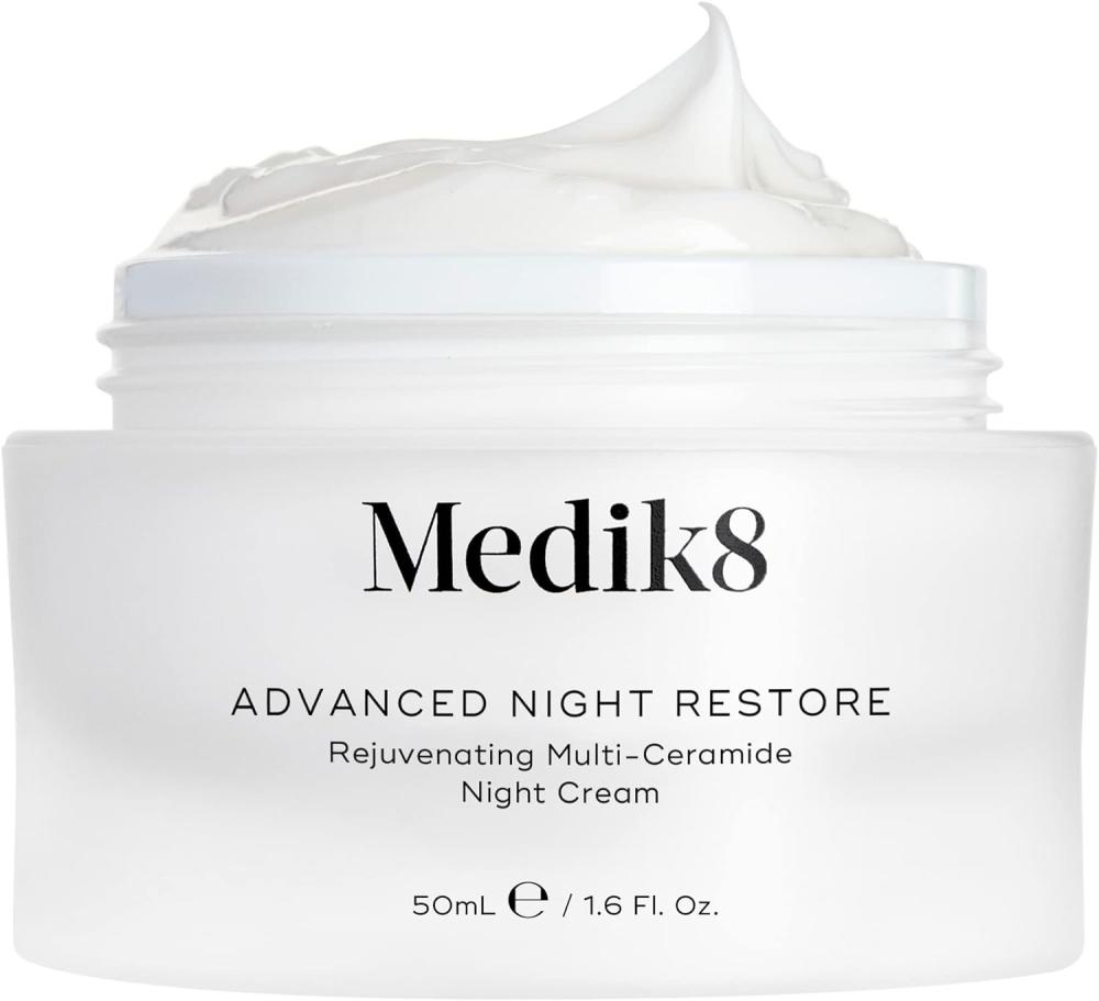 Medik8 Advanced Night Restore, Anti Aging Night Cream 50ml hemp for u melatonin capsules help deep sleep vitamin b6 save insomnia fall asleep fast improve sleep quality for elder 60pcs