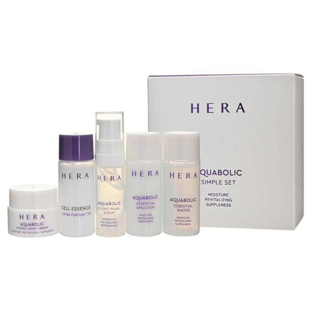 Hera Aquabolic simple set mini coenzyme q10 serum face tonic whitening lotion moisturizing serum sensitive firming oil control cream skin care facial toner