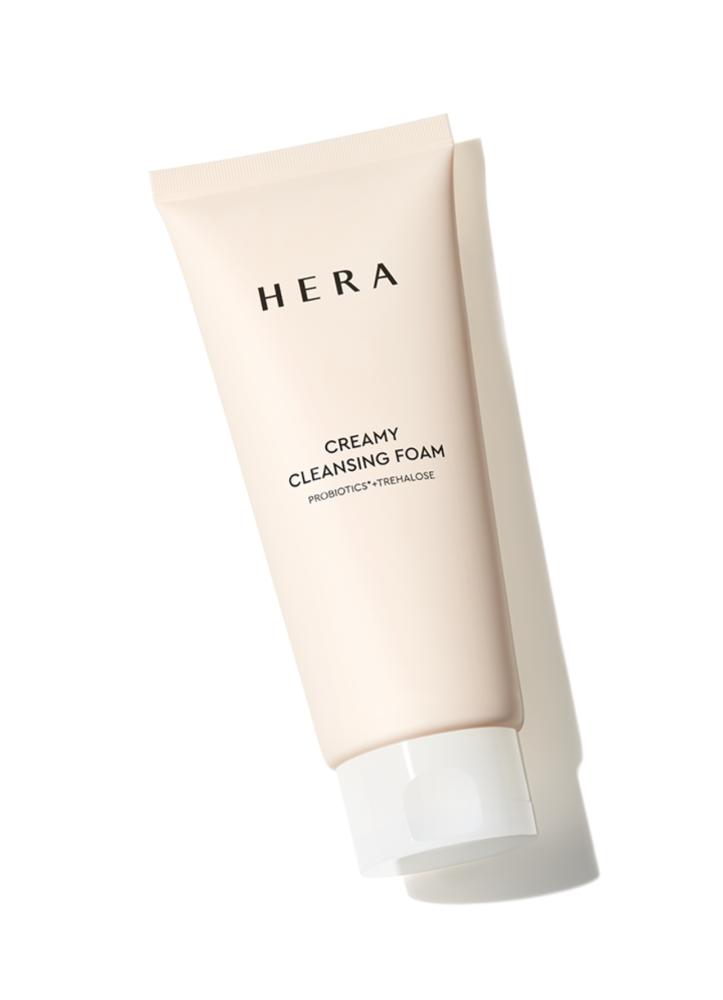 Hera cleansing foam with probiotics and trehalose 50ml 50g green tea facial cleanser natural plants deep cleansing oil control moisturizing whitening soften skin dense foam skin care
