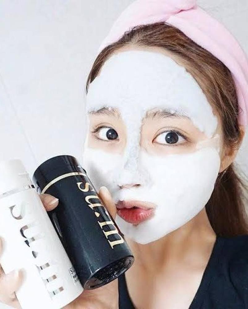 Su:m37 Bubble mask set 100ml+50ml 30g sleeping egg mask oil control shrink pores whitening firming brightening moisturizing skin mask smooth h4g8
