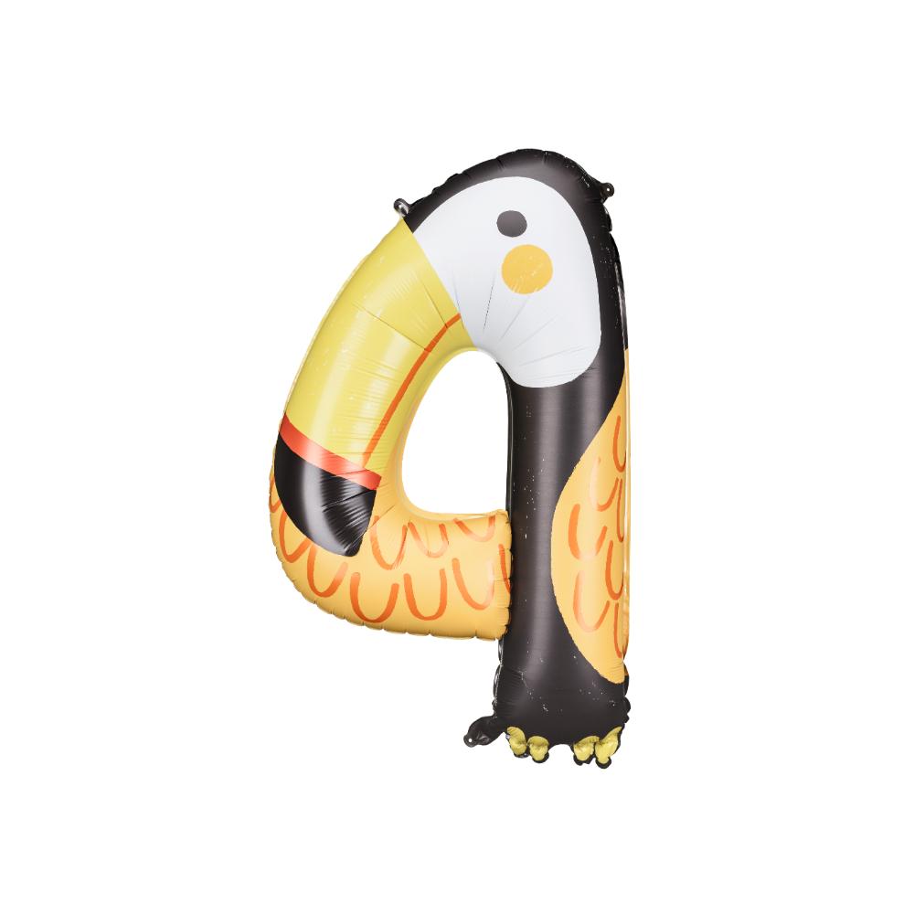 Foil Balloon Number 4 - Toucan 6pcs set birthday balloons number foil balloons 1st birthday party decorations kids balloons outer space party helium balloon