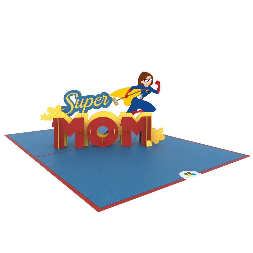 Super Mom Pop Up Card skuggnas new arrival made to mom t shirt mothers day gift for mom t shirts motherhood shirt blessed mama mom life shirt