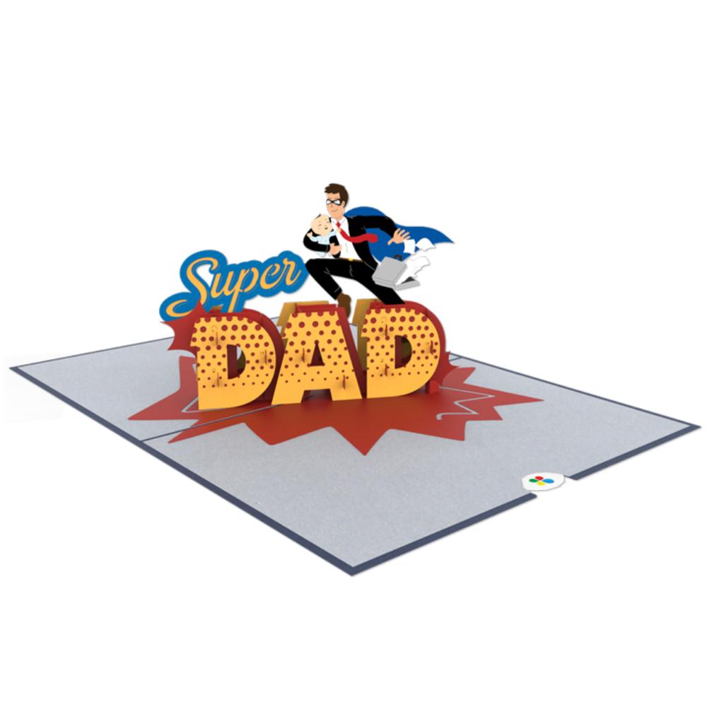 Super Dad Pop Up Card family circle card cars dad