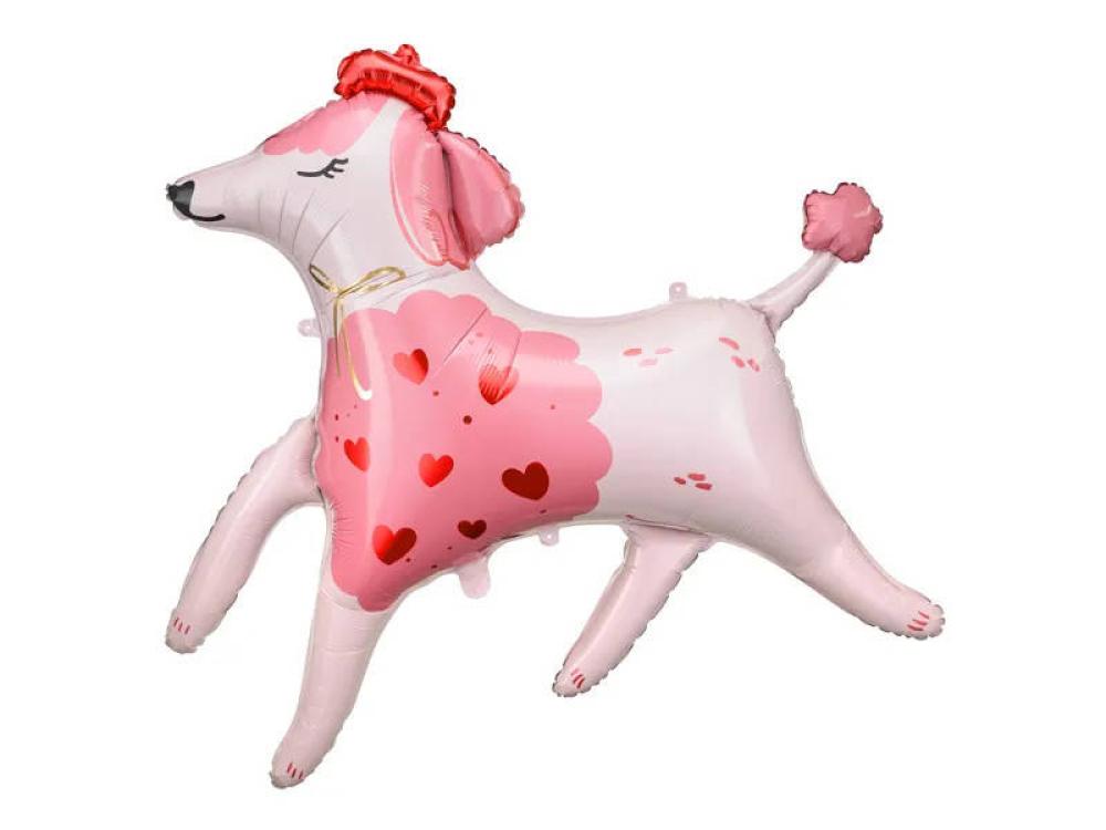 its a girl heart shaped foil balloon pink Foil Balloon - Poodle - Pink