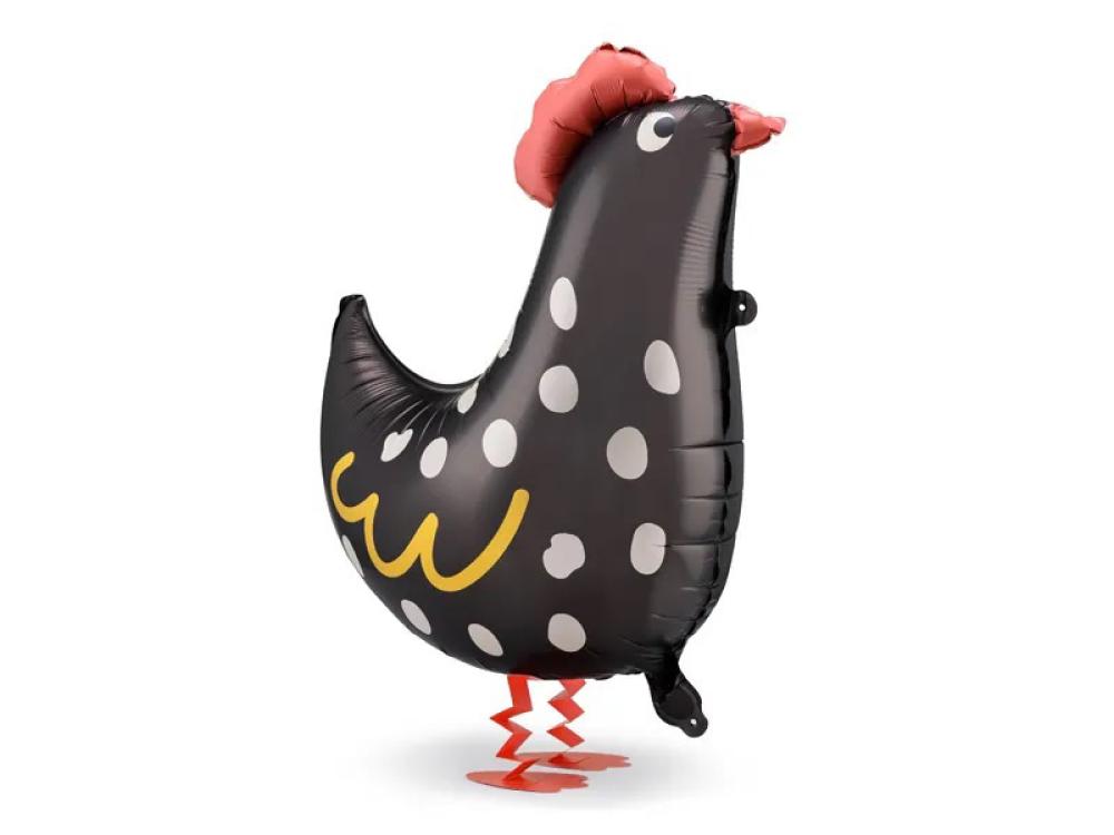 Foil Balloon - Rooster - Black