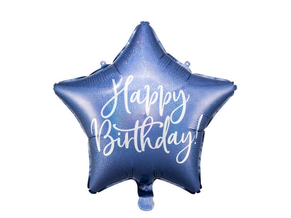 Happy Birthday Foil Balloon - Navy Blue happy birthday balloon
