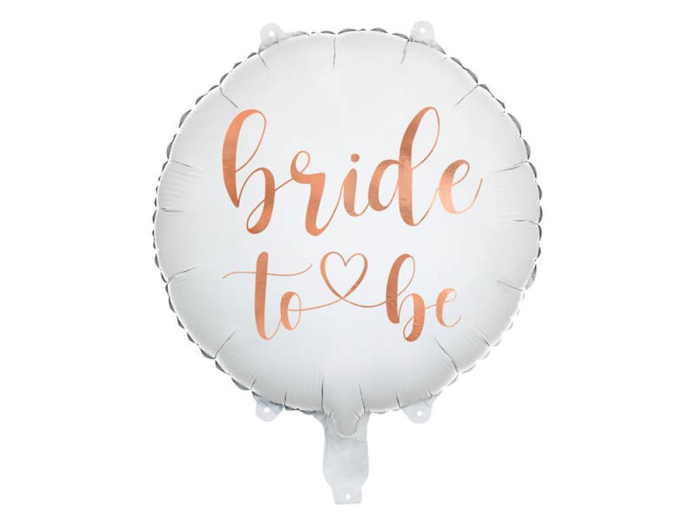 Bride To Be Foil Balloon - 45Cm - White balloon set ring 6pcs