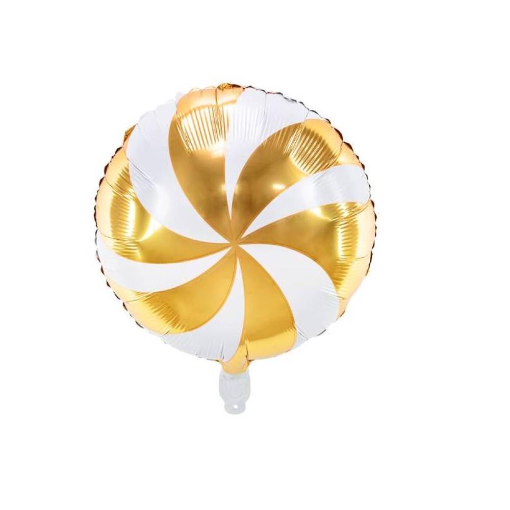 Foil Balloon - Candy - Gold flower bride foil balloon 45cm white