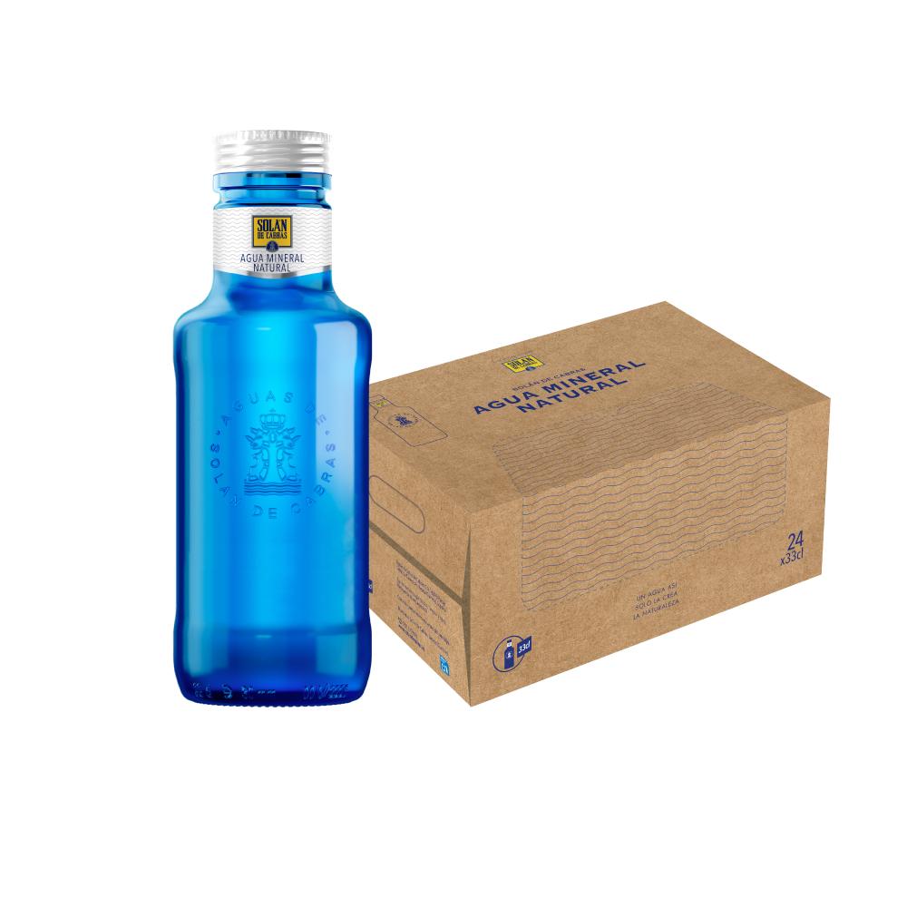 solan de cabras sparkling water glass bottle 330ml 24pcs Solan De Cabras Mineral Water 330 ml Glass, Pack of (24)