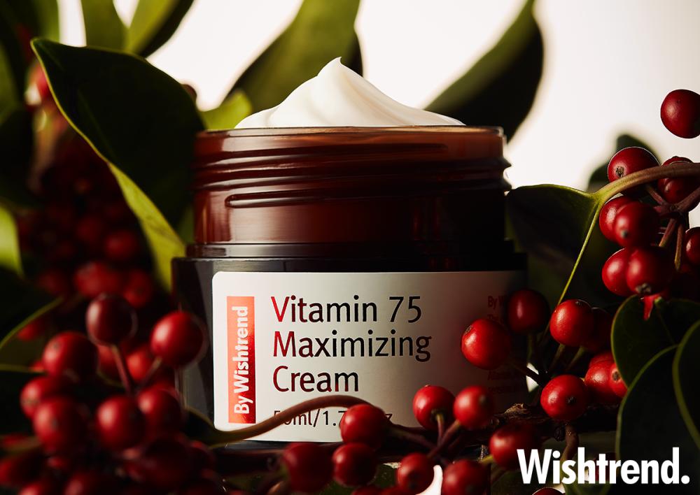 By Wishtrend Vitamin 75 Maximizing Cream 50 g face cream anti wrinkle moisturizing skin rejuvenation non greasy brighten firming vitamin c hyaluronic acid skin care 50ml
