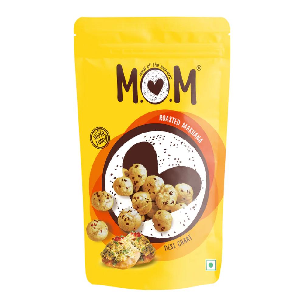 MOM ROASTED MAKHANA DESI CHAAT 60GM moms coconut and lemon cookie 50 g