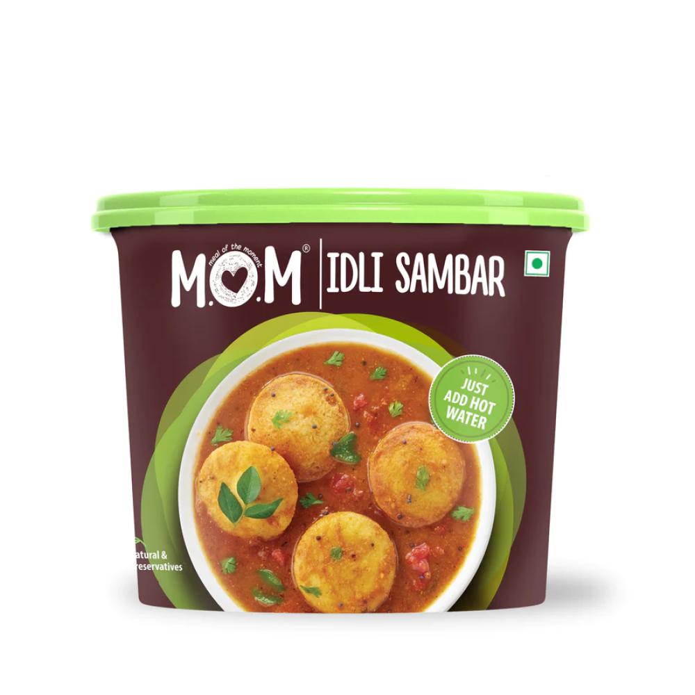 MOM READY TO EAT IDLI SAMBAR 95G mom ready to eat biryani with shahi gravy 140gm