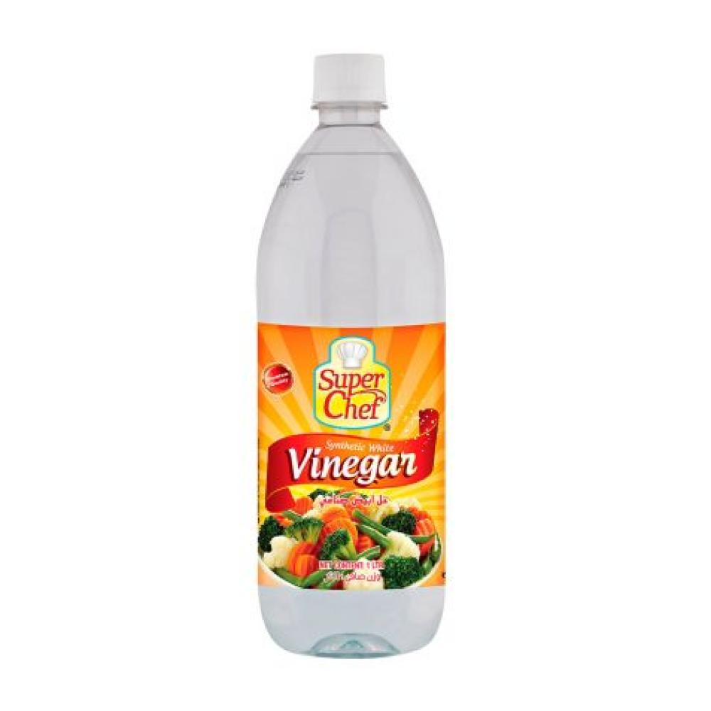 SUPER CHEF SYNTHETIC WHITE VINEGAR 1LTR little storage 500ml oil vinegar bottles black