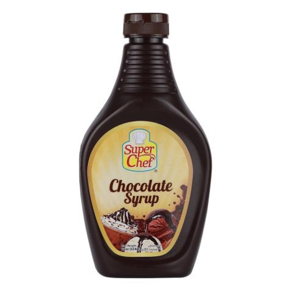 SUPER CHEF CHOCOLATE SYRUP 624GM super chef lychees 567gm
