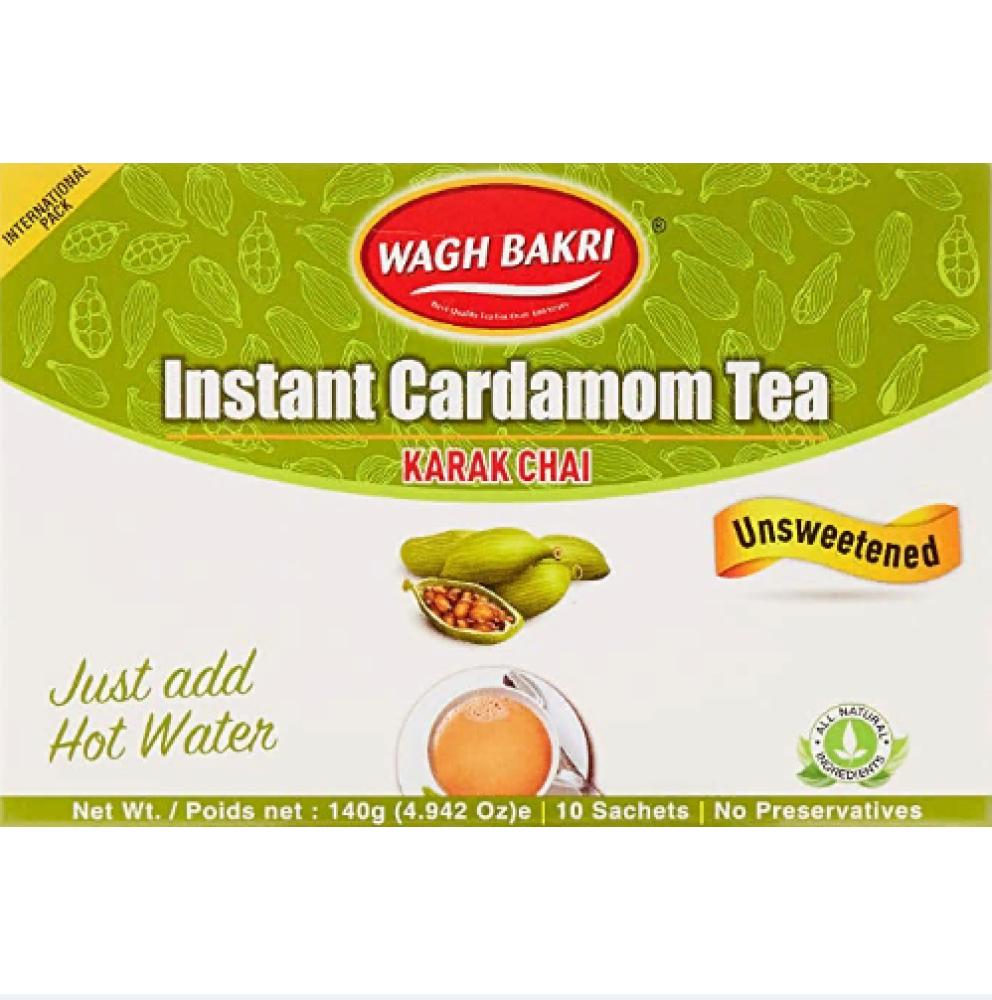 Wagh Bakri Instant Cardamom Tea Karak Chai Unsweetended 140 g wisdom natural yerba mate plain unsweetened instant herbal tea 2 82 oz 79 9 g