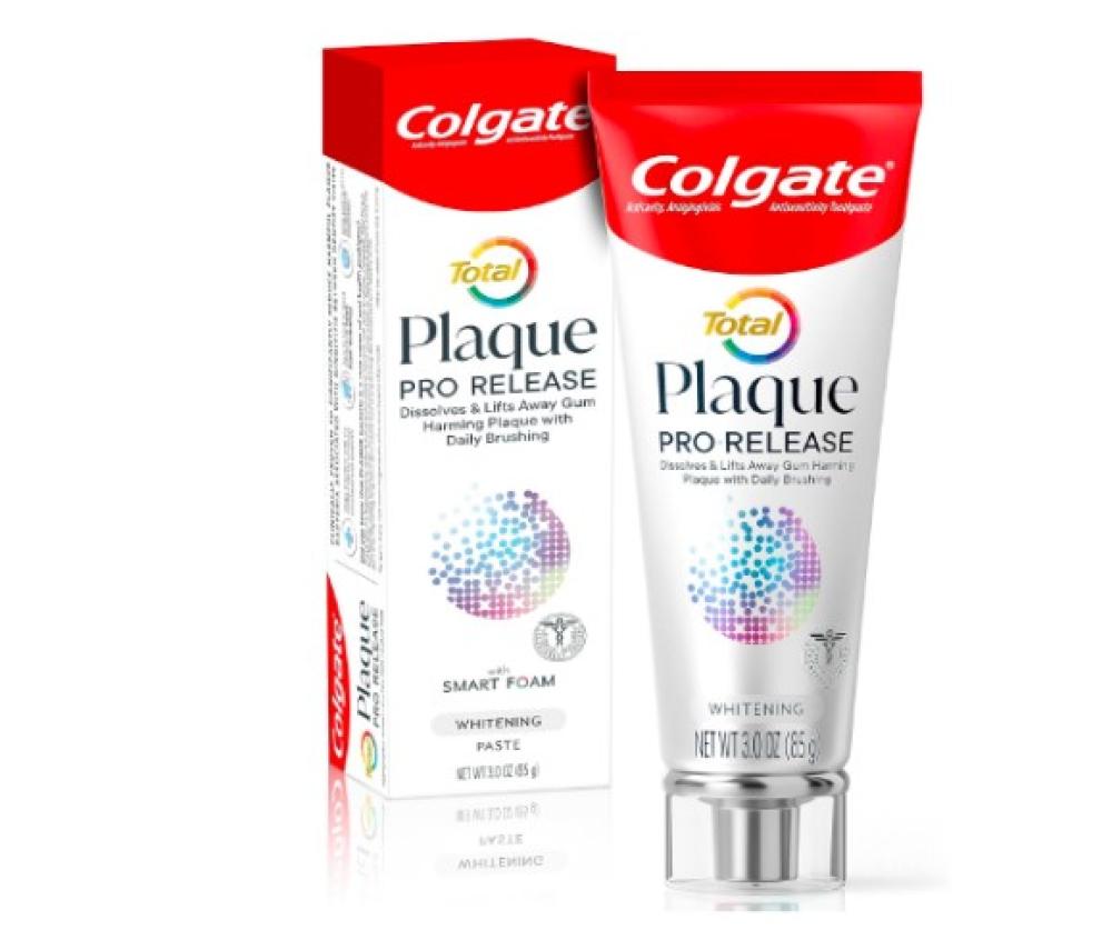 Colgate Total Plaque Pro Release Whitening Toothpaste, 1 Pack, 89ml Tube colgate enhanced whitening toothpaste 50 ml x four pcs