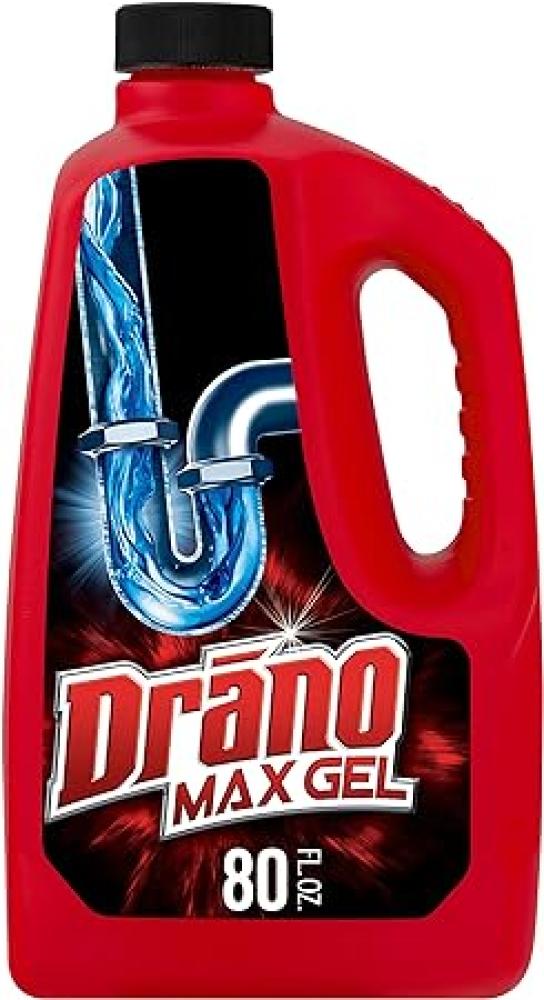 Drano Max Gel Drain Clog Remover and Cleaner for Shower or Sink Drains, Unclogs and Removes Hair, Soap Scum, Blockages,80oz фотографии