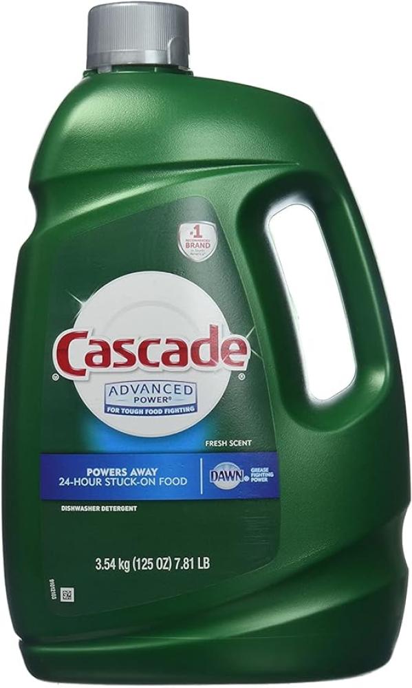 Cascade Advanced Power Liquid Machine Dishwasher Detergent with Dawn,3.54 kg, 125-Fl. Oz, Plastic Bottle (125 Fl Oz) fairy lemon dishwasher 400ml