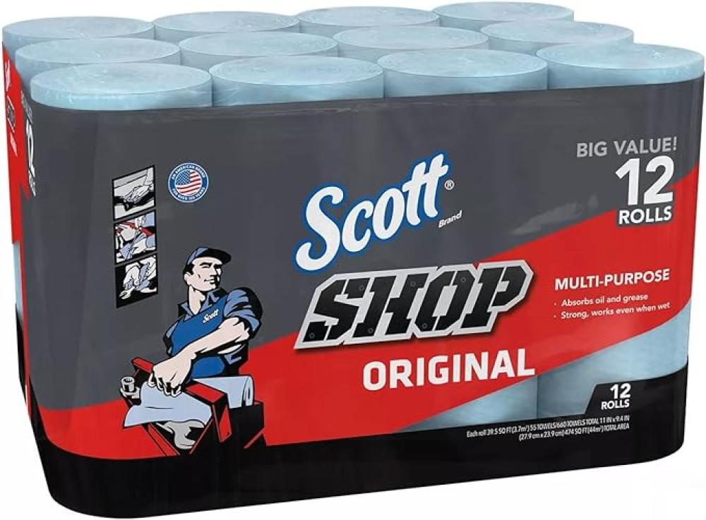 Scott Shop Towels (55 SheetsRoll, 12 Rolls) miracle cleaning dough car auto keyboard phone cleaning gel perfect result