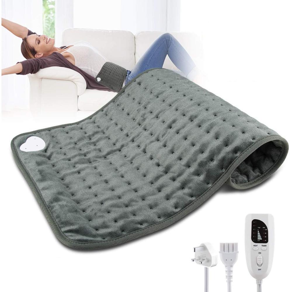Womdee Heating Pad,Electric Heating Pad 12x24 Large Heating Pads for Back Pain Auto Shut Off Heat Pad Moist Heating Pad with Timer,6 Temperature Set muscle massage gun sport therapy massager body relaxation pain relief slimming shaping massager 4 heads with bag