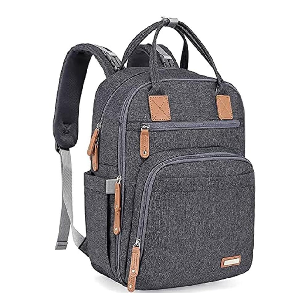 Diaper Bag Backpack, Large Unisex Baby Bags Travel Backpack, Grey цена и фото