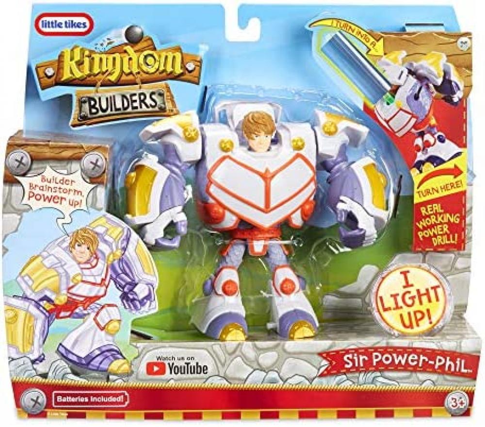 Little Tikes Kingdom Builders Sir Power - Phil Deluxe Transform Figure backshall steve expedition adventures into undiscovered worlds